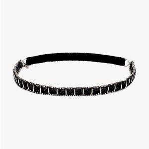 NWT Saint Laurent Grid Lurex And Metal Chain YSL Monogram Logo Headband $595.00